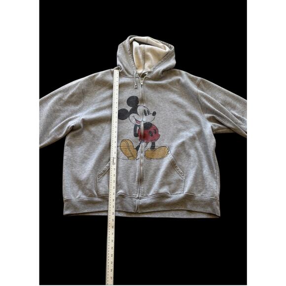 Vintage Mickey Mouse Classic Men’s Large Zip Hoodie Sweatshirt Gray Disney - Picture 3 of 7